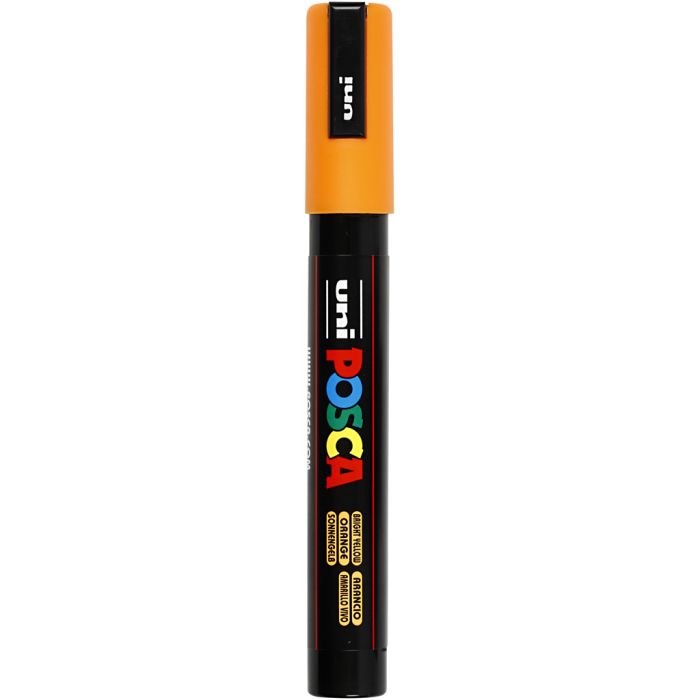 Rotulador Posca , medida PC-5M, trazo ancho 2,5 mm, media, naranja, 1 ud